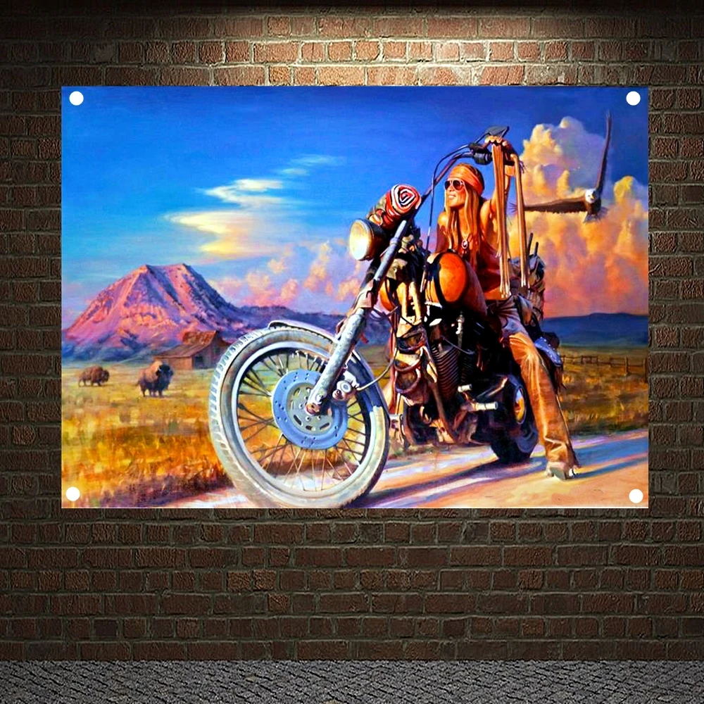 Auto Repair Shops - Eagle Easy Rider Decorazione vintage Banner
