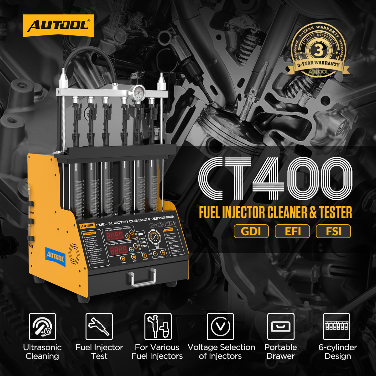 AUTOOL CT400 Auto GDI EFI FEI  - Fuel Injector Tester recensione e prezzo